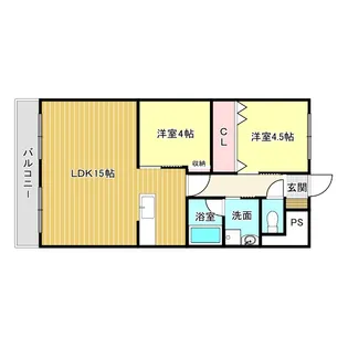 メゾン・ド・ライン【1階】の間取り