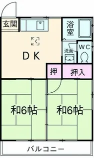 第二ハイツ芳兵衛【1階】の間取り