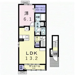 T‘sハウス III【2階】の間取り