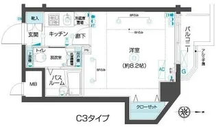 フェニックス武蔵関参番館【8階】の間取り