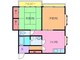 松ヶ丘アパート【2階】の間取り
