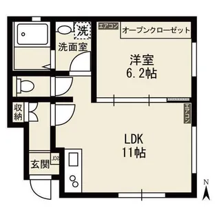 メゾンササ【1階】の間取り