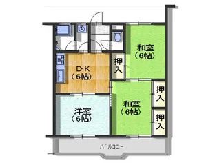 落合マンション【1階】の間取り