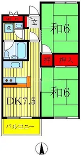 サンフラッツ【4階】の間取り