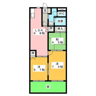 メゾン永遠【1階】の間取り