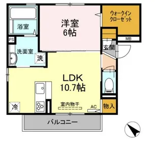ジュメオス【2階】の間取り
