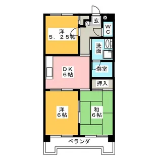 パレスフリューゲル【3階】の間取り