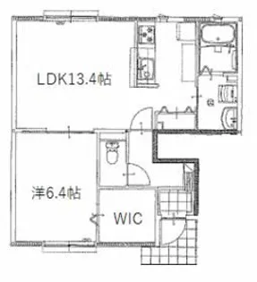 セゾンクレベール D棟【1階】の間取り