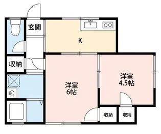 清水ヶ丘ハイツ【1階】の間取り