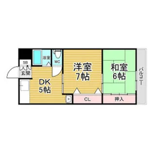 矢野高安マンション【2階】の間取り