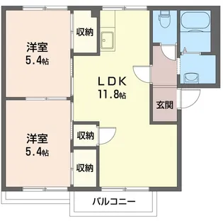 サニーコートハタ【2階】の間取り
