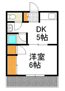 新板谷マンション【5階】の間取り