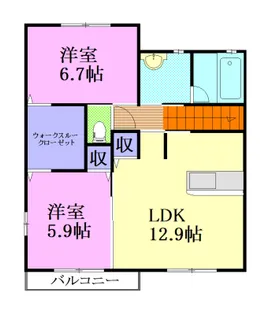 カスカータ G棟【2階】の間取り