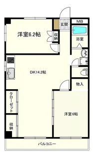 グリーンパーク桂台 B棟【1階】の間取り