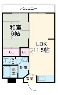 淡路第3ダイヤモンドハイム【6階】の間取り