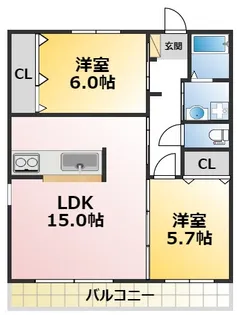 リバーサイドヴィレッジ【2階】の間取り