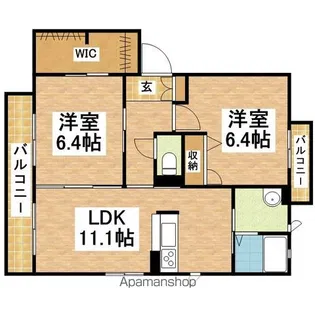 フルラージュA【2階】の間取り