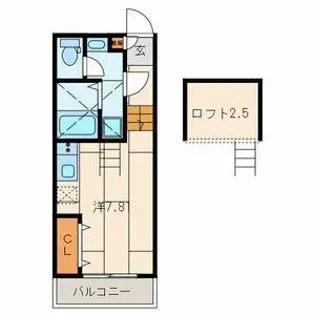 メゾンヴェルトゥ【2階】の間取り