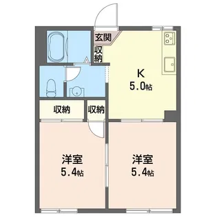 ミモザハウス【1階】の間取り