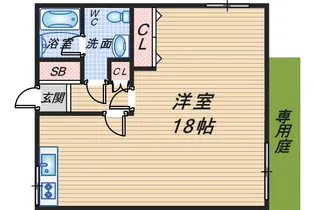 ウィンディパークサイド【1階】の間取り