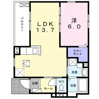 クレール メゾン【1階】の間取り