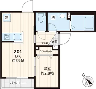 グランガーデン東向島【2階】の間取り