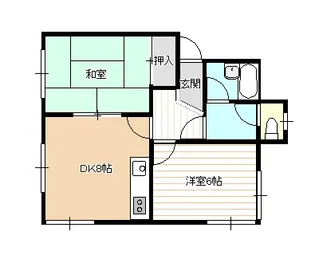 コーポ五和A棟【2階】の間取り