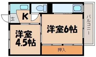 ビレッジハウス畑賀2【3階】の間取り