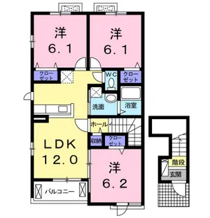 クラール安宅【2階】の間取り