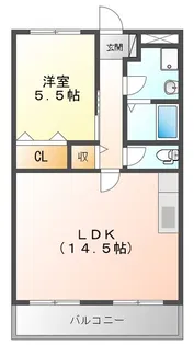ラヴィータ白子【2階】の間取り