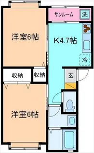 リーヴァ【1階】の間取り