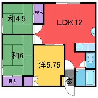 ハイツ北欧館I【2階】の間取り