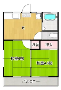 長留ハイツ【2階】の間取り