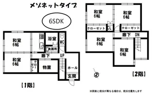 宮城県白石市福岡長袋字将棋石24-3 亘理アパート中央【1階】の間取り