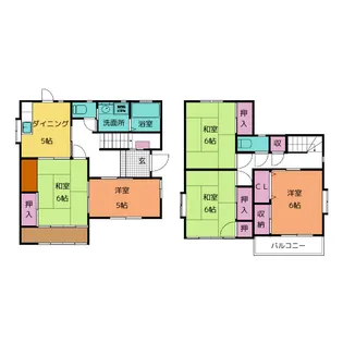 愛知県豊川市川花町2【一戸建】の間取り