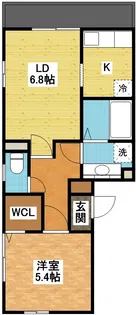 カーサデルソル【1階】の間取り
