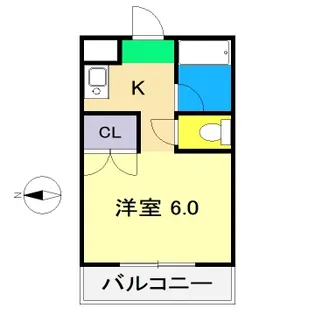 サニーパレス朝倉【5階】の間取り