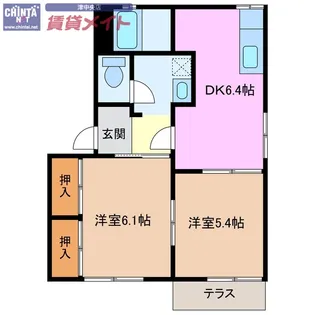 サンライズ21 B【1階】の間取り