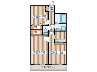 プラ-ナ泉中央【8階】の間取り