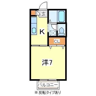 ウィスタリア肴町 A【2階】の間取り
