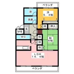 ブルーベル【3階】の間取り