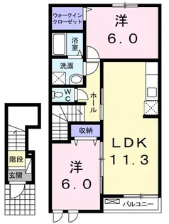 香川県三豊市豊中町笠田笠岡【アパート】の間取り