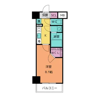 ザ・パークハビオ名古屋松原【11階】の間取り