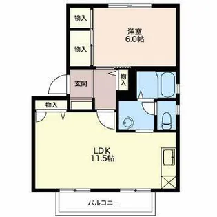 キャトルセゾン C【1階】の間取り