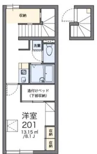 レオパレスサンハート【2階】の間取り