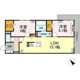 Deサーン A棟【3階】の間取り