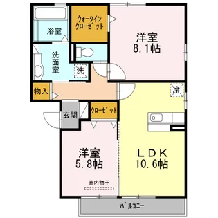ミルキーウェイ【2階】の間取り