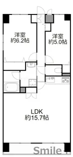 ル・サンク西市【5階】の間取り