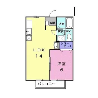 ニューシティ小松【1階】の間取り