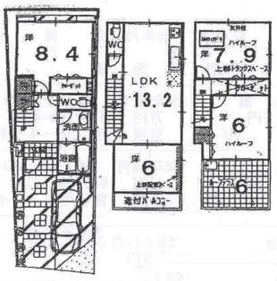 京都府京都市上京区瑞光院前町【一戸建】の間取り